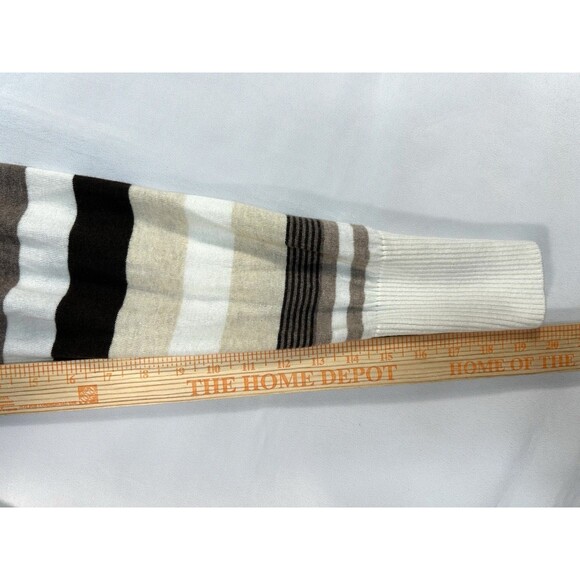 Old Navy Women's Sweater Size 2X Brown Striped V-Neck Long Sleeve Soft - Picture 6 of 8